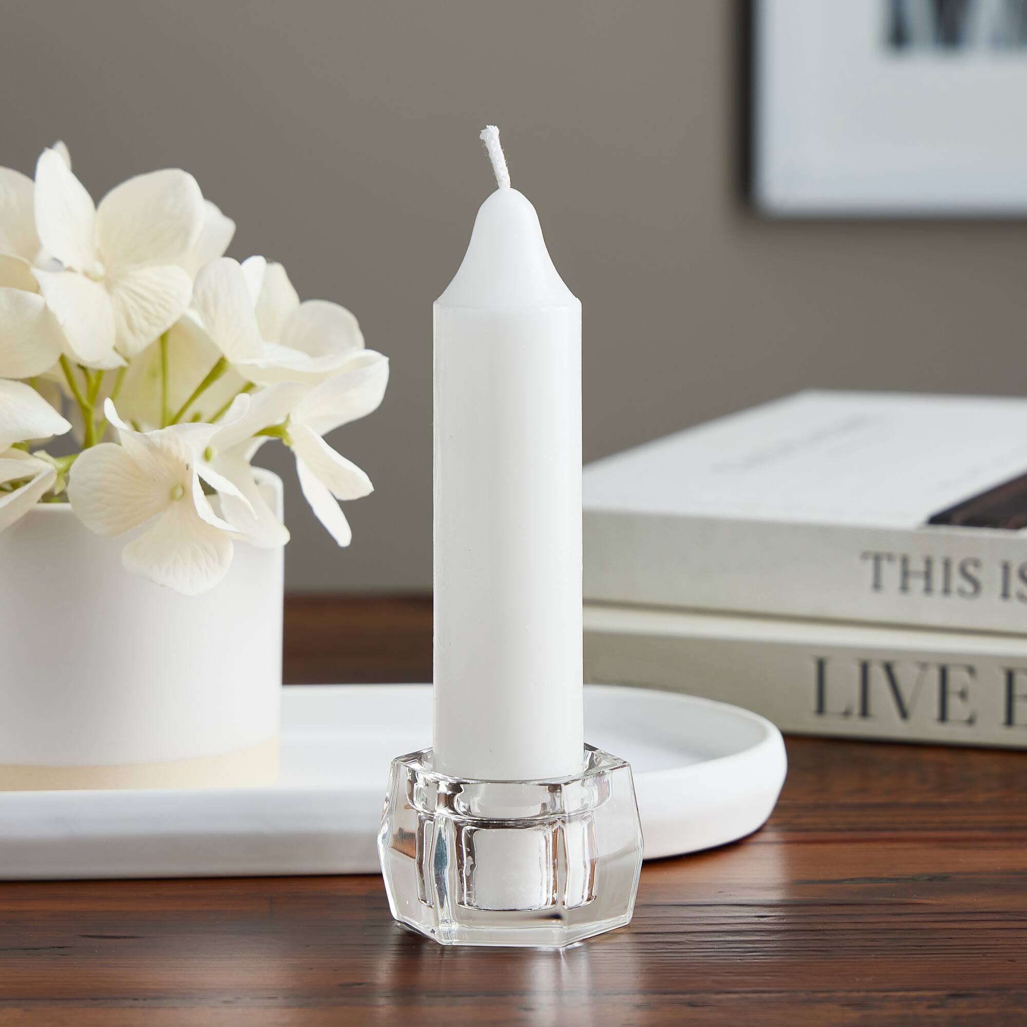 6" White Carriage Candle By Ashland®